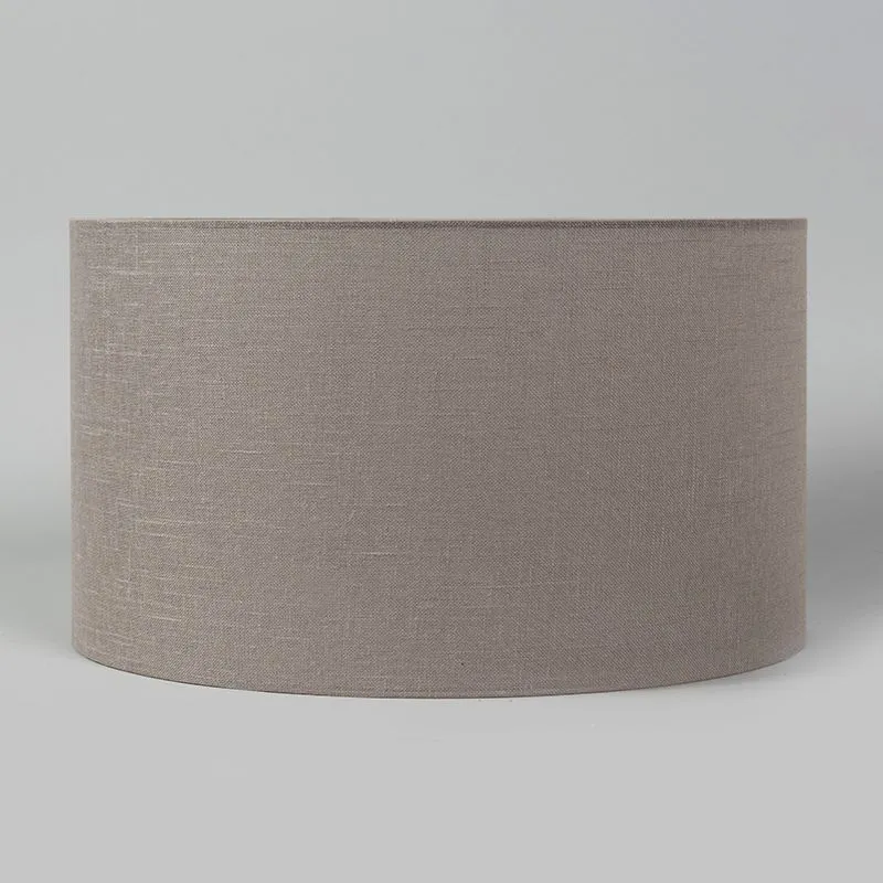 Abat-jour en coton taupe rond 35/35/20