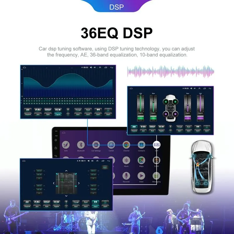Autoradio Android 9 Pouces Écran HD Navigation GPS