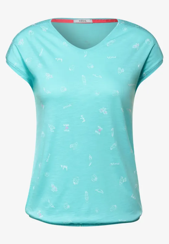 CECIL T-shirt avec détails smockés 