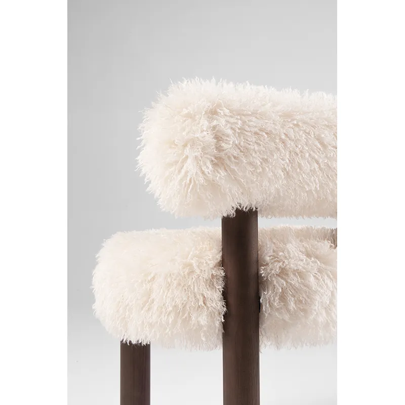 Chaise     GROPIUS CS2 FLUFFY Azur cotonneux Ivoire/ frêne marron           NOOM HOME