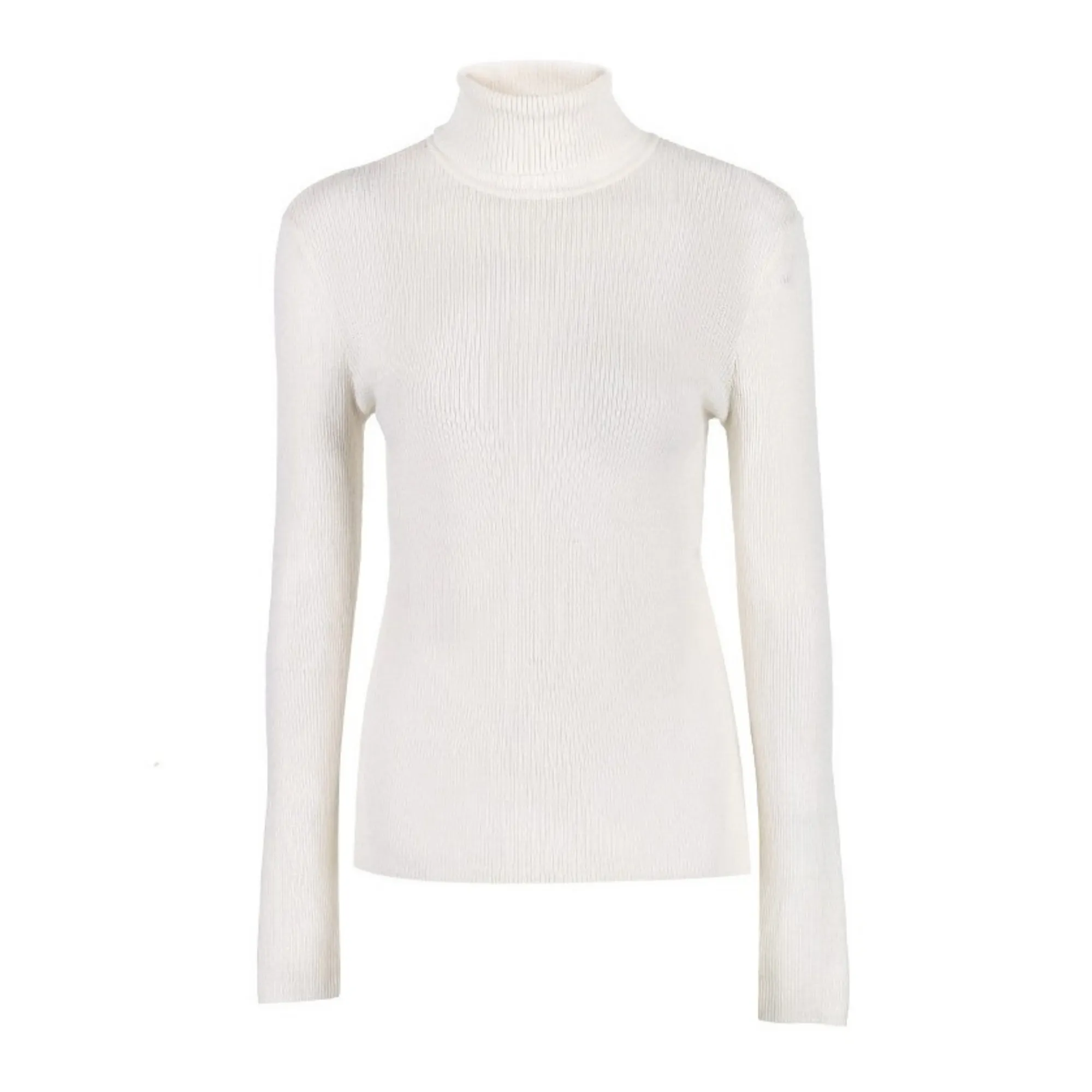 Col Roulé Laine Femme Blanc