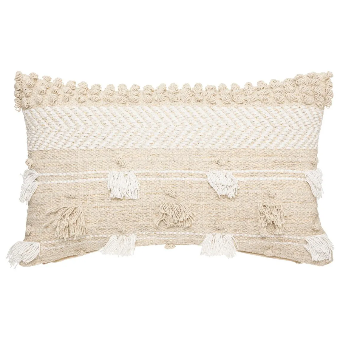 Coussin Coton 30 x 50 Sable Cuivre Boule  | 3 Suisses