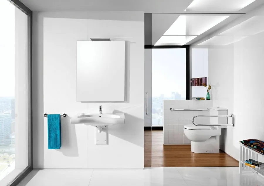 Lavabo ergonomique Meridian-N avec Fixations murales | ROCA