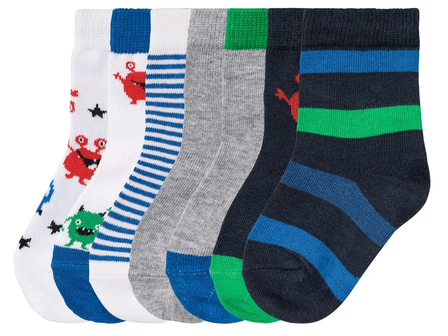 lupilu® Lot de 7 paires de chaussettes petit garçon