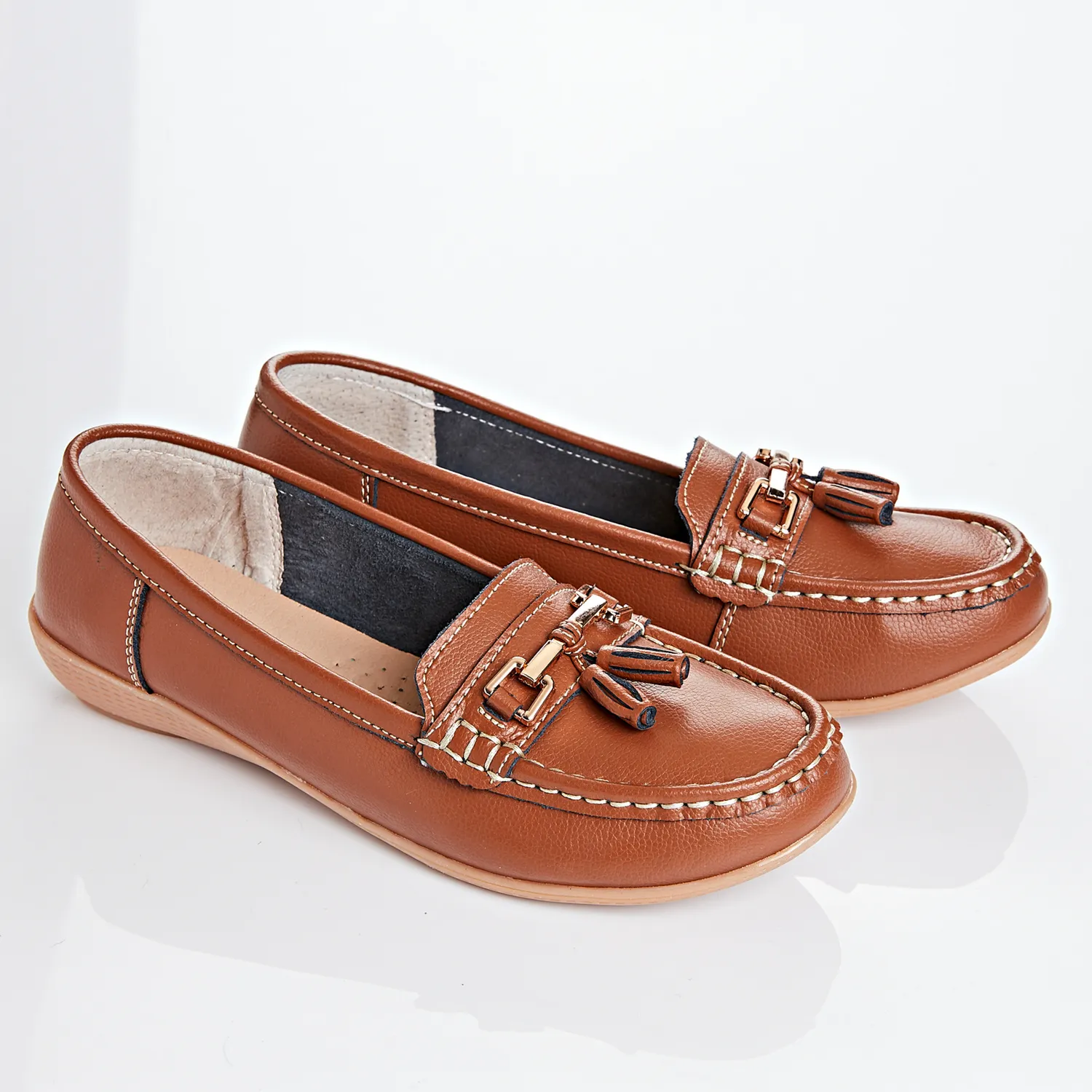 Mocassins, cognac