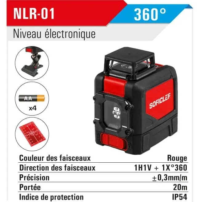 Niveau électronique 5 lignes 