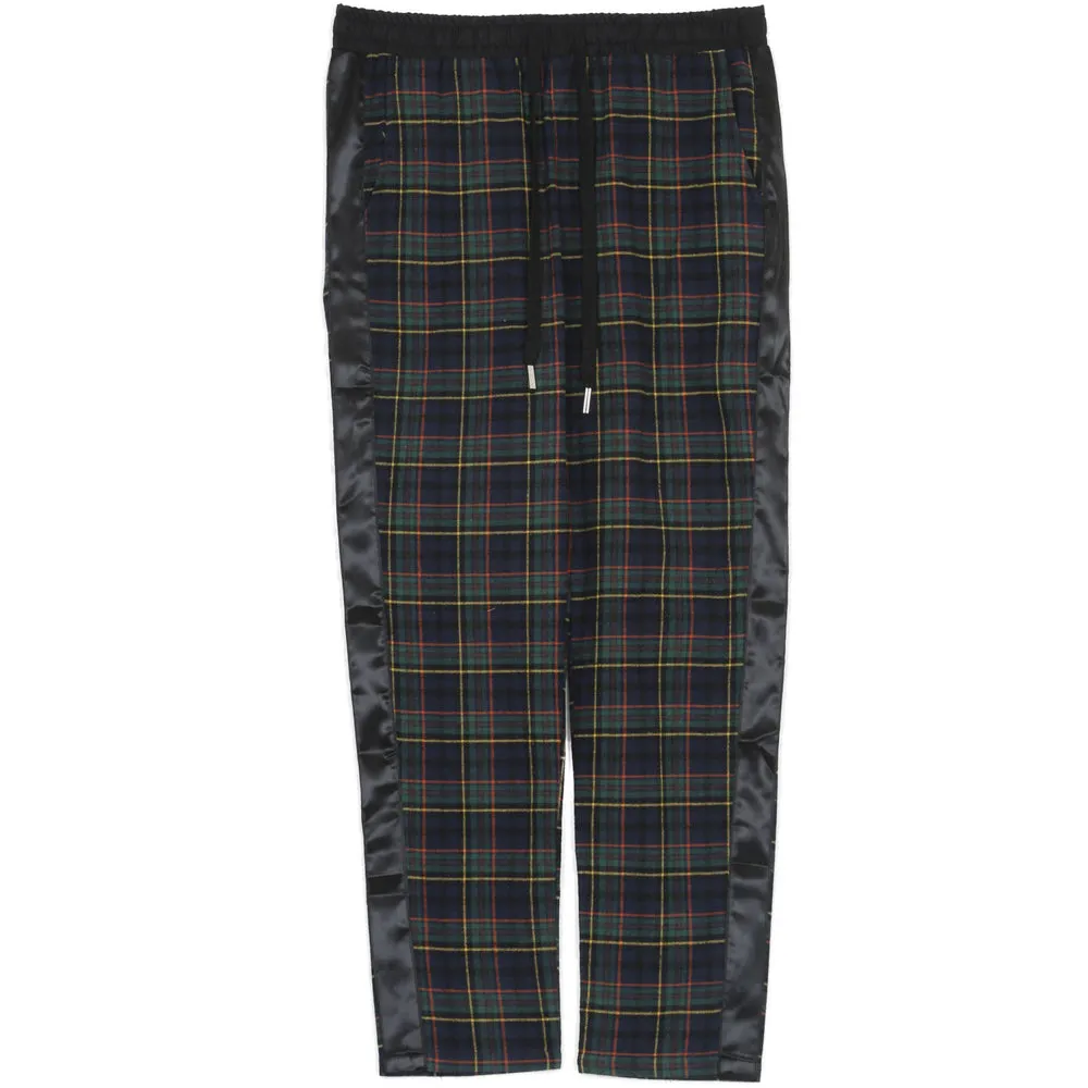 Pantalon tartan bandes vert bleu
