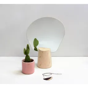 Petit miroir sur pied en bois – Made in France