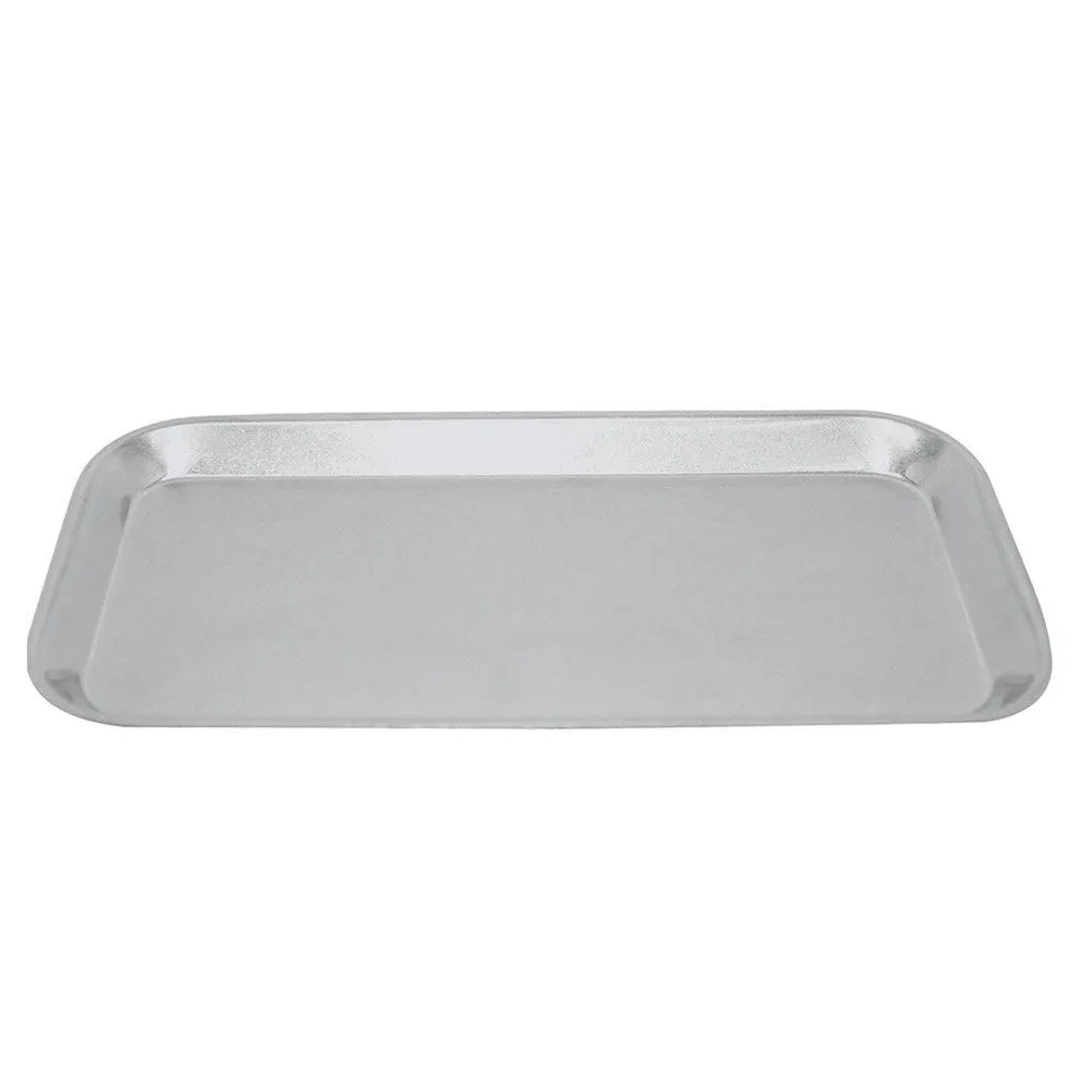 Plateau de service inox 38x27,5x2cm argent