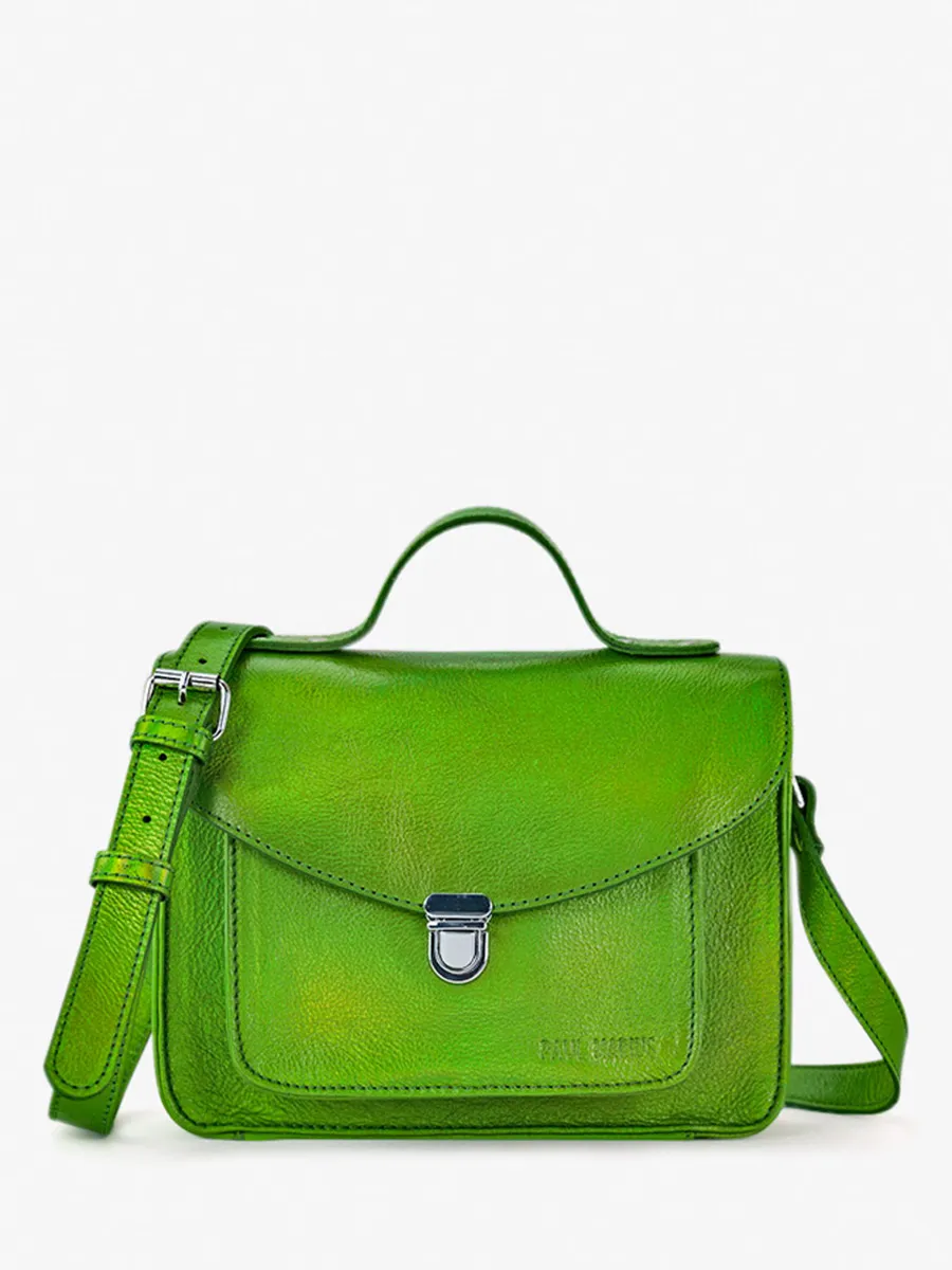 SAC BANDOULIÈRE CUIR VERT FEMME Mademoiselle George - Absinthe