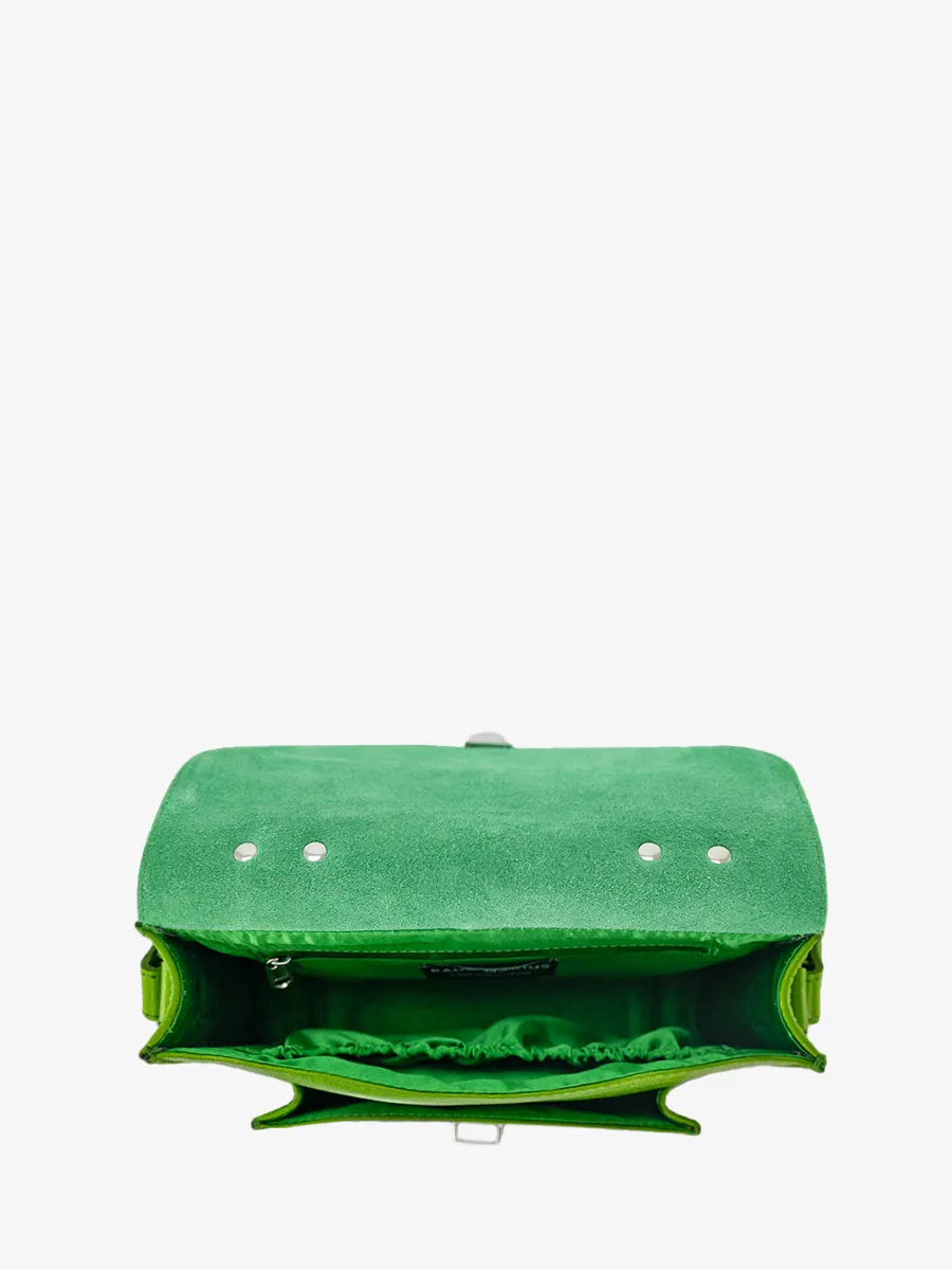 SAC BANDOULIÈRE CUIR VERT FEMME Mademoiselle George - Absinthe