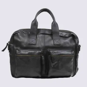 Sac business Bear, sac de travail/ordinateur unisexe en cuir noir | Igert Chaussures&Maroquinerie