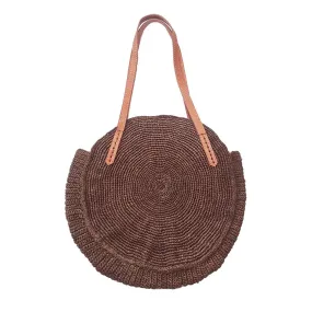 Sac Rond Crochet Raphia Cannelle