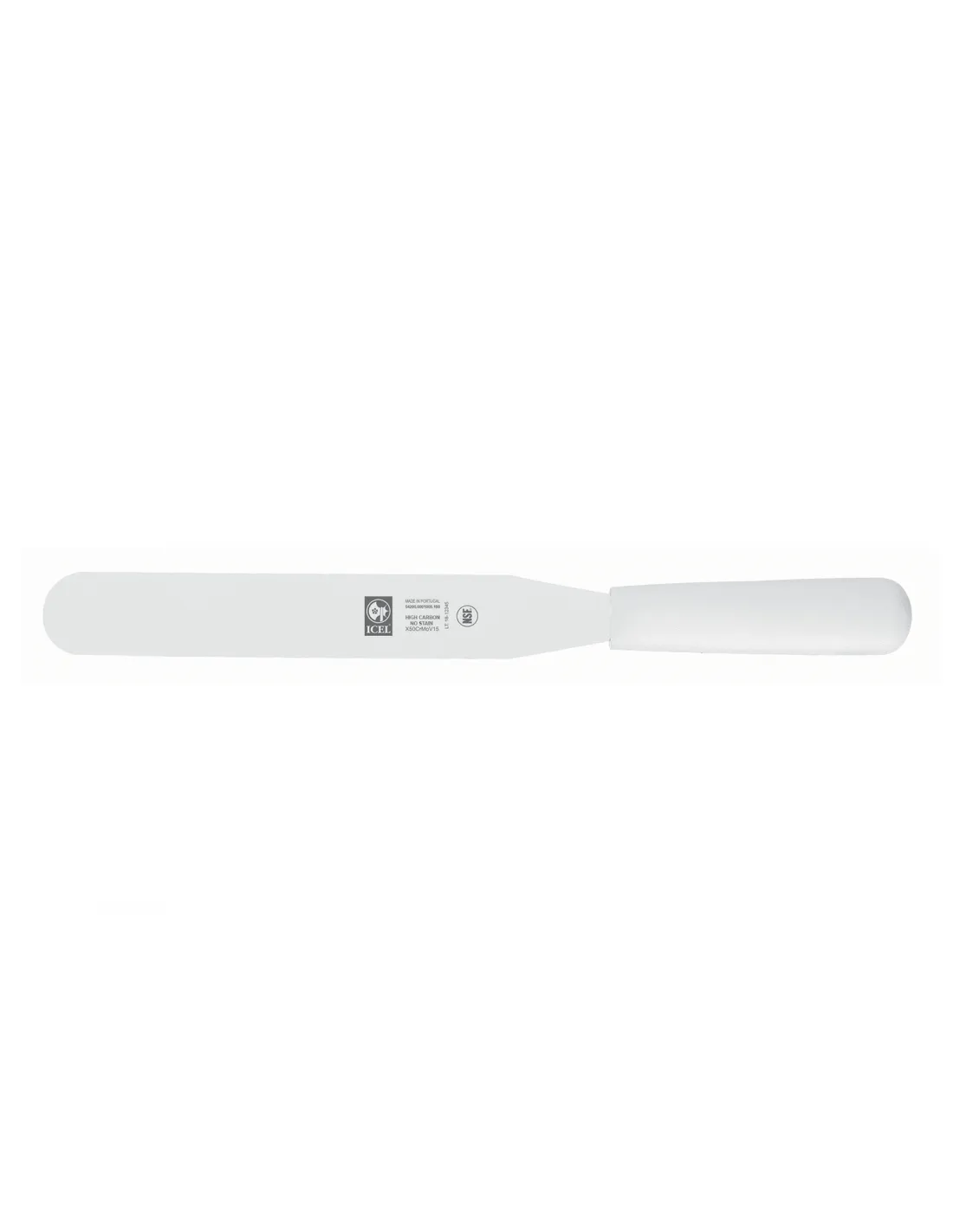 Spatule pro Icel acier inox et manche blanc