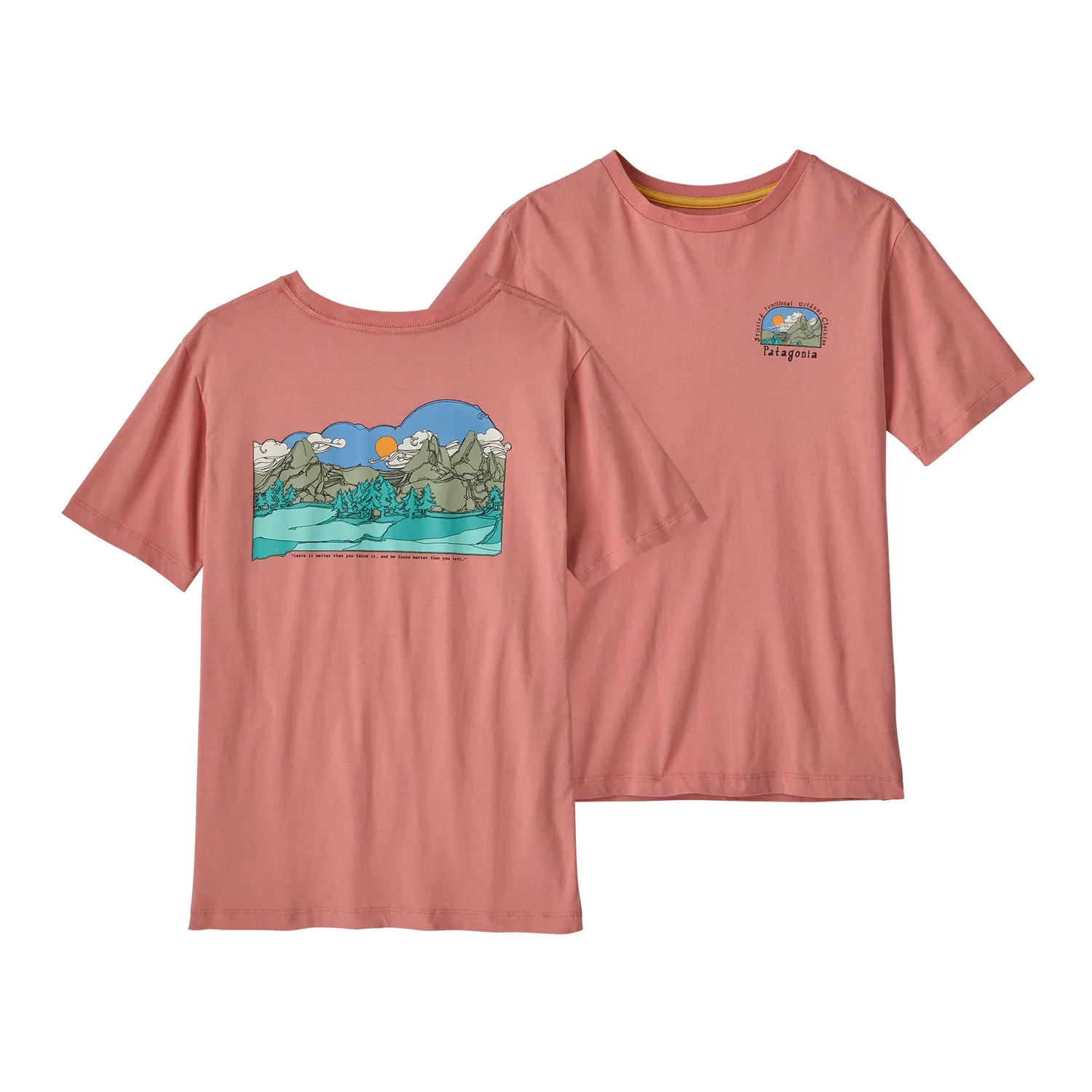 T-Shirt Patagonia Enfant Regenerative Organic Certified Cotton Graphic Lost And Found Sunfade Pink
