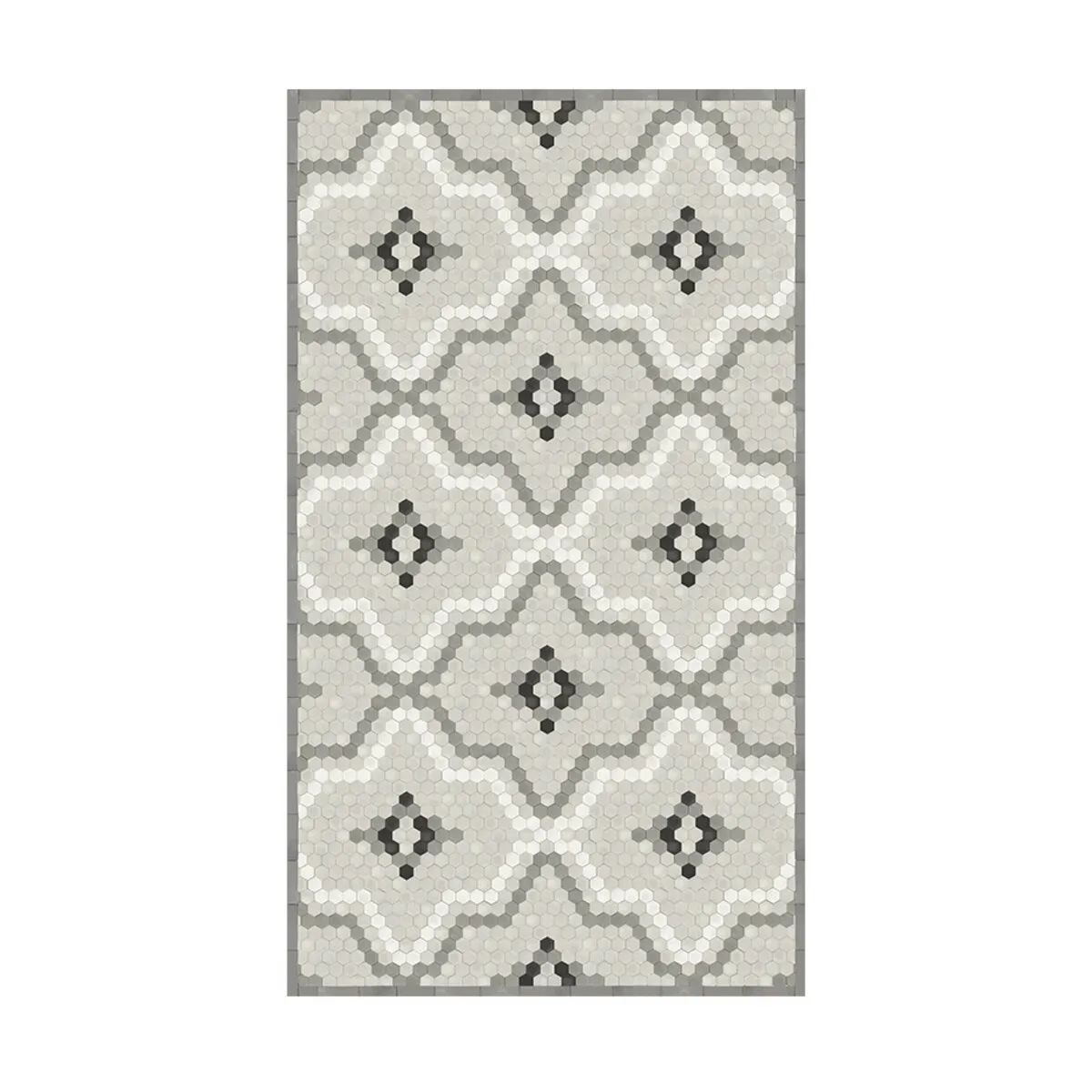 Tapis en vinyle gris 70x140 cmTomettes