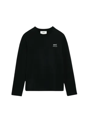 Tee-Shirt Manches Longues Noir Ami Blanc