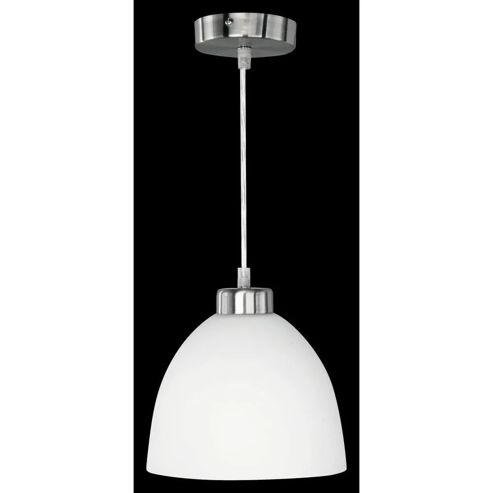 TRIO R32171007 Suspension intérieur nickel mat et blanche DALLAS